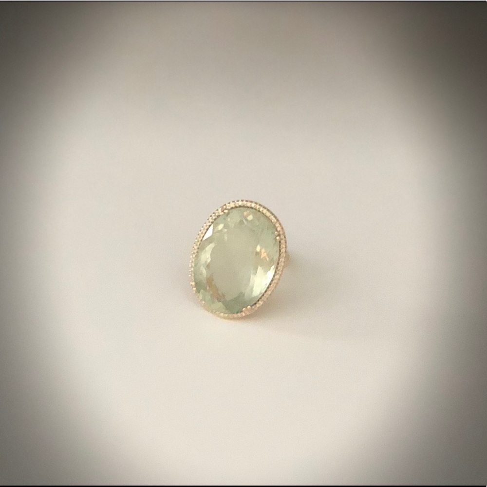 40 carat Green Amethyst Ring